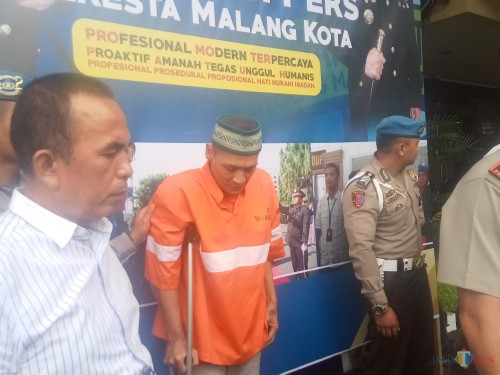 Pelaku yang kabur, namun kini sudah tertangkap kembali (Anggara Sudiongko/MalangTIMES)