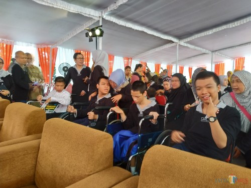 Para difabel saat mengikuti peringatan HKSN 2019 (Hendra Saputra)