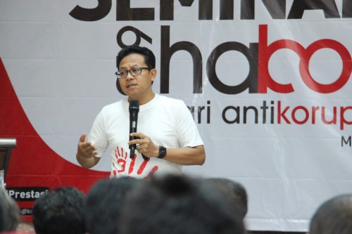 Wali Kota Malang Sutiaji saat hadir menjadi pembicara dalam acara Seminar Peringati Hari Korupsi Sedunia Tahun 2019 di Aula Kanwil DJP Jawa Timur III, Rabu (11/12/2019)(Istimewa).