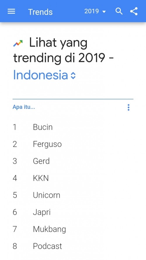 SC google trends 2019