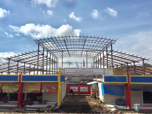 Pasar Unit Sayur Kota Batu saat ini. (Foto: Irsya Richa/MalangTIMES)