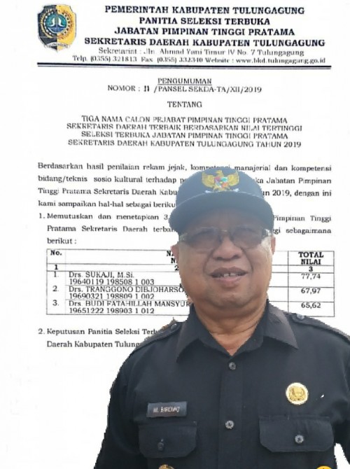 Bupati Tulungagung Maryoto Birowo dan Hasil Pansel Sekda / Foto : Anang Basso / Tulungagung TIMES