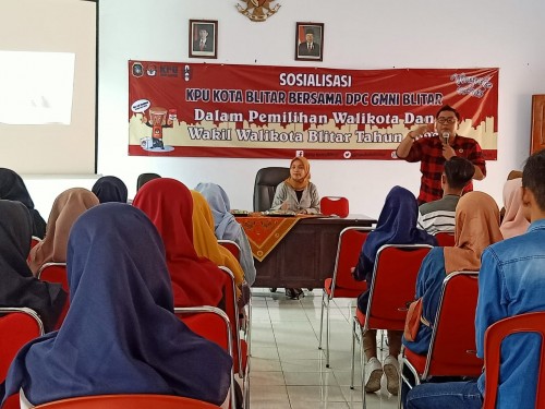 Sosialisasi Pilkada 2020 yang digelar KPU Kota Blitar bersama GMNI.(Foto : Team BlitarTIMES)