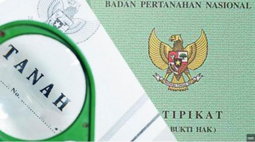Ilustrasi sertifikat tanah yang digadaikan (ist)
