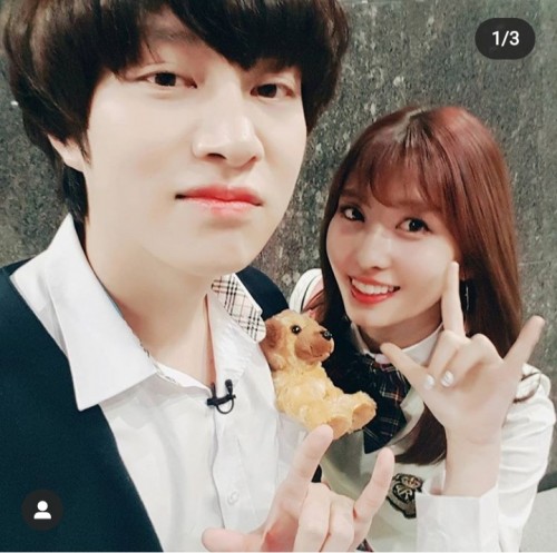 Kim Heechul Suju dan Momo Twice (instagram Kim Heechul)