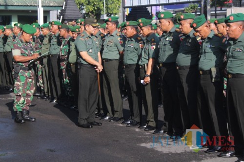 Apel luar biasa di halaman Makodim 0808/Blitar.(Foto : Aunur Rofiq/BlitarTIMES)