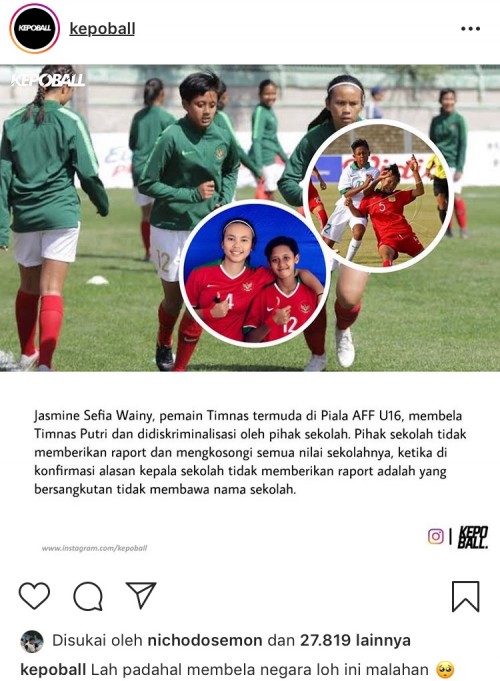Screenshoot unggahan @kepoball.