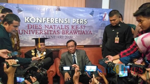 Menteri Koordinator Bidang Politik Hukum dan Keamanan (Menko Polhukam) Mahfud MD. (Foto: Imarotul Izzah/MalangTIMES)