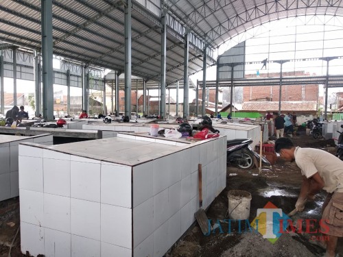 Progress terkini pembangunan Pasar Sukun Kota Malang (Arifina Cahyanti Firdausi/MalangTIMES)