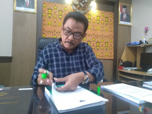 Ketua DPRD Jombang Mas'ud Zuremi saat ditemui di ruangannya. (Foto : Adi Rosul / JombangTIMES)