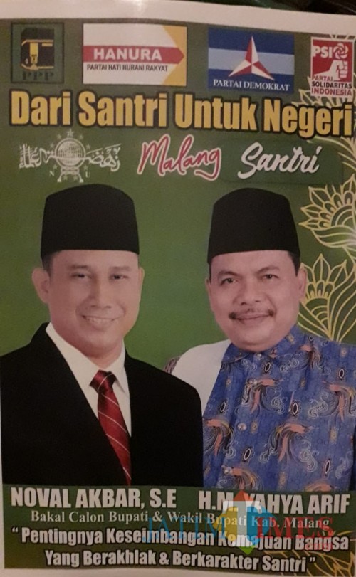 Gambar atau foto terbaru balon Bupati dan Wabup dari Malang Santri (Noval for MalangTimes)