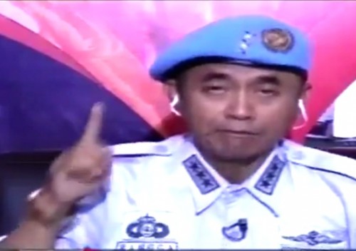 Layar tangkap cuplikan siaran TV Swasta terkait Sunda Empire dengan narsum Rangga Sasana. (Ist)