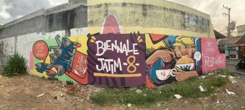 Hasil mural Malang Mural Family yang mengangkat isu pekerja. (Foto: istimewa)