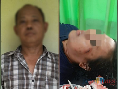 Pelaku Budi Yuwono dan Korban Aminah / Foto : Dokpol / Tulungagung TIMES
