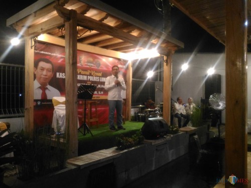 Acara perpisahan Kasat Reskrim Polres Lumajang dihadiri oleh Bupati Lumajang (Foto : Moch. R. Abdul Fatah / Jatim TIMES)