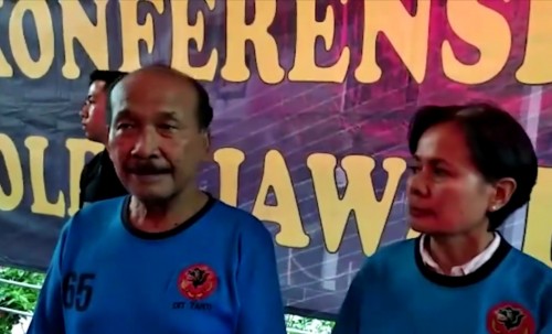 Layar tangkap dedengkot Sunda Empire ditetapkan sebagai tersangka oleh kepolisian. (Ist)