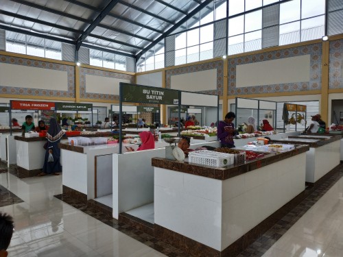 Suasana Joyo Agung Market yang merupakan pasar pintar di Kota Malang (Hendra Saputra)