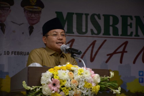 Wali Kota Malang Sutiaji saat menghadiri Musrenbang Anak RKPD 2021 di Hotel Savana. (Istimewa)