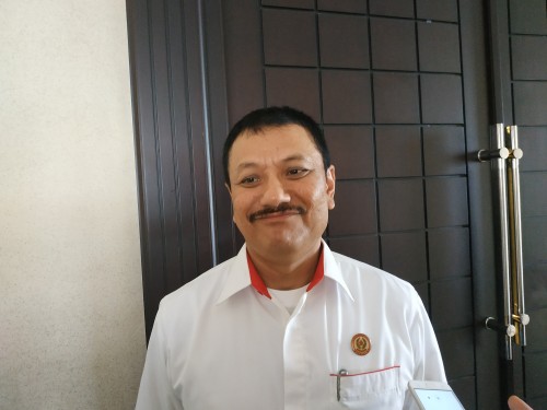 Ketua umum KONI Kota Malang Eddy Wahyono. (Hendra Saputra)