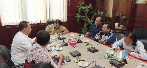 Suasana pertemuan PWI Jatim dengan Sekda Kota Malang (Hendra Saputra)
