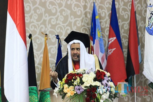 Sekjen Rabithah Al-‘Alam Al-Islamy (RAI) Dr Muhammad bin Abdul Karim Al-Issa.(Yogi/MalangTIMES)