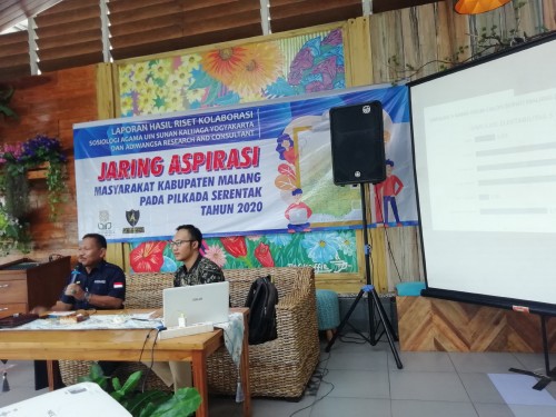 Pemilih Pilkada Kabupaten Malang dimungkinkan beralih pilihan karena faktor pemberian hadiah, sembako, uang dan faktor lainnya seperti dirilis UIN Sunan Kalijaga dan Adiwangsa Research (dd nana)