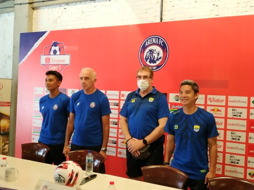 Konferensi pers Arema FC dan Persib sebelum menjalani pertandingan. (Hendra Saputra)