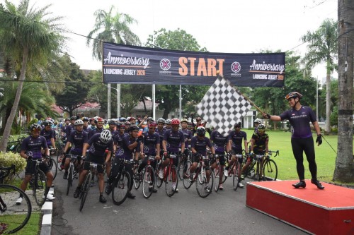Anniversary Harmoni Cycling Club (HCC) dan _Launching_ Jersey HCC 2020, Minggu (8/3). (Ist)
