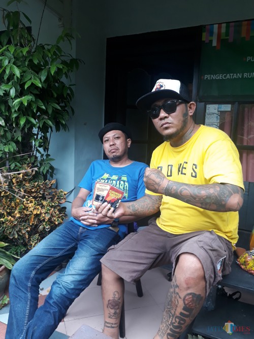 Indra Binatang (Begundal Lowokwaru) dan Natalius (Tendangan Badut). (Foto: Tubagus Achmad/MalangTimes)