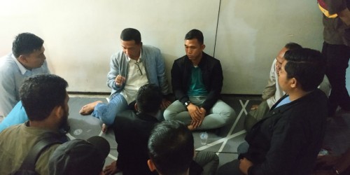 Suasana saat pertemuan dengan para pengurus HMI dengan Kapolresta maupun Dandim (Ist)