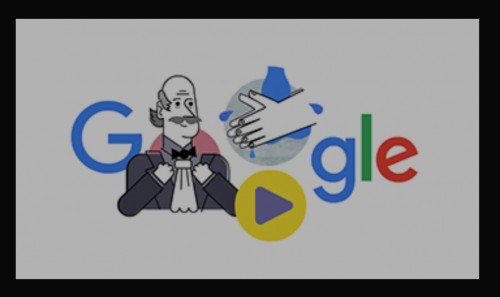 dr Ignaz Semmelweis yang tampil di Google Doodle hari ini. (Foto: google)
