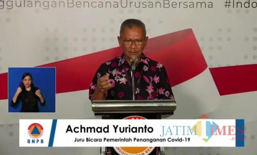 Achmad Yurianto, Juru bicara Presiden terkait persebaran virus Corona atau Covid-19 di Indonesia. (Foto: Siaran pers BNPB)