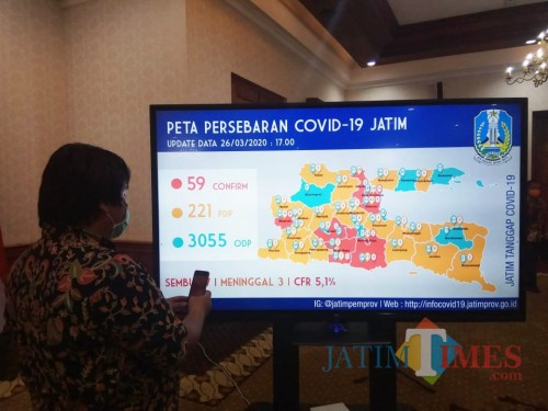 Peta terbaru titik kerawanan penyebaran Covid-19 di Jatim