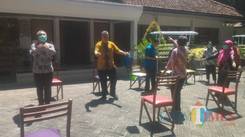 Suasana Berjemur bersama Pimpinan dan Karyawan Dinas Pertanian Banyuwangi Nurhadi Banyuwangi Jatim TIMES