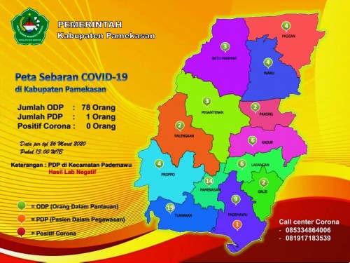 Update data satgas covid 19 Pameksan, (Foto/Ist)
