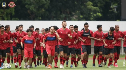 Timnas Indonesia saat melakukan latihan (official PSSI)