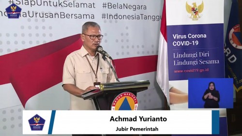 Achmad Yurianto, Juru Bicara Pemerintah terkait persebaran Covid-19 di Indonesia, Senin (30/3/2020). (Foto: BNPB)