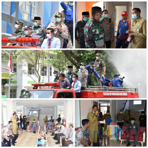 Persiapan menjadikan rusunawa ASN Kepanjen jadi ruang isolasi pasien corona. (DPKPCK for MalangTimes)