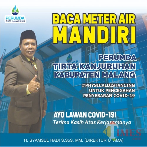 Langkah Perumda Tirta Kanjuruhan dalam pencegahan Corona terbaru yaitu baca meteran air mandiri (Perumda Tirta Kanjuruhan for MalangTimes)