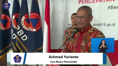 Achmad Yurianto, Juru Bicara Pemerintah terkait persebaran Covid-19 di Indonesia, Sabtu (4/4/2020). (Foto: BNPB)