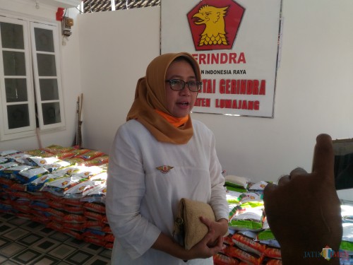 Ketua DPC Partai Gerindra Lumajang Ir. Hj. Indah Amperawati M.Si (Foto : Moch. R. Abdul Fatah / Jatim TIMES)