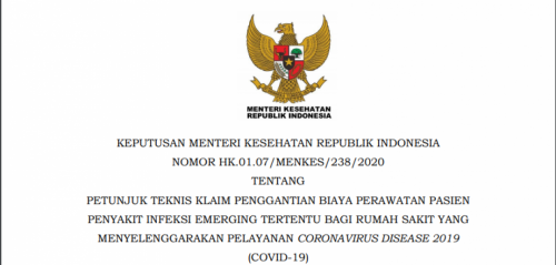 Surat Keputusan Menteri Kesehatan. (Foto: Kemenkes)