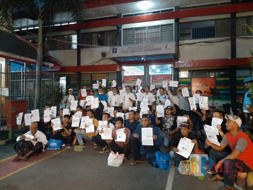 Tahanan dari kesatuan Polres Malang yang ditahan di Lapas Lowokwaru dan berhak mendapatkan asimilasi (Foto : Istimewa)