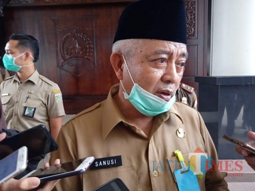Bupati Malang HM Sanusi saat ditanya terkait kemungkinan penerapan PSBB di Kabupaten Malang.