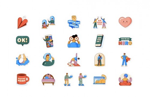 WhatsApp Rilis Stiker Tema Social Distancing (Foto: WhatsApp)