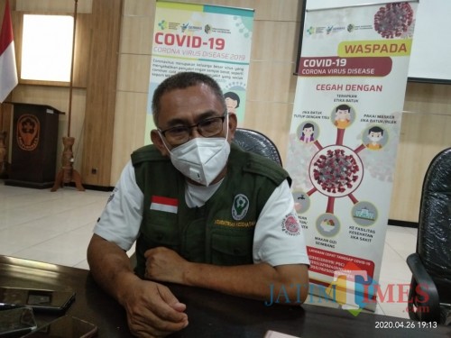 Sekretaris Posko Penanggulangan Covid19 Dinkes Tulungagung, Didik Eka (Joko Pramono/ JatimTIMES)