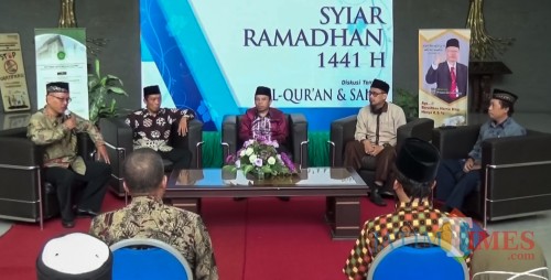 Diskusi tematik bertema Al-Qur'an dan Ukhuwwah dalam Syiar Ramadhan 1441 H UIN Malang. (Foto: istimewa)