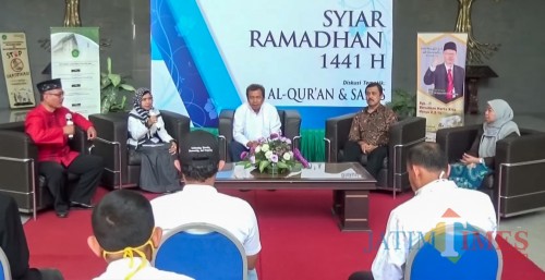Diskusi tematik bertema Al-Qur'an dan Saintek dalam Syiar Ramadhan 1441 H UIN Malang. (Foto: istimewa)
