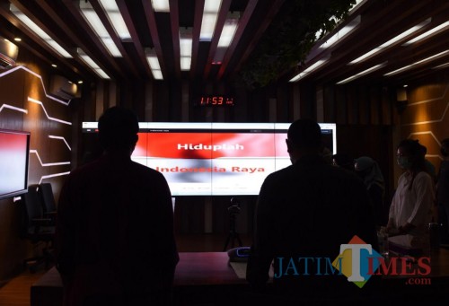 Walikota Kediri Abdullah Abu peringati Hardiknas bersama para siswa di Kota melalaui video conference. (Ist)