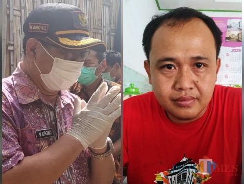 Bupati Tulungagung Maryoto Birowo dan Jubir AKD Sugiyatno / Foto : Anang Basso / Tulungagung TIMES